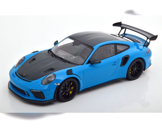 PORSCHE 911 (991 II) GT3 RS Weissach Package (2019), blue/carbon-grau