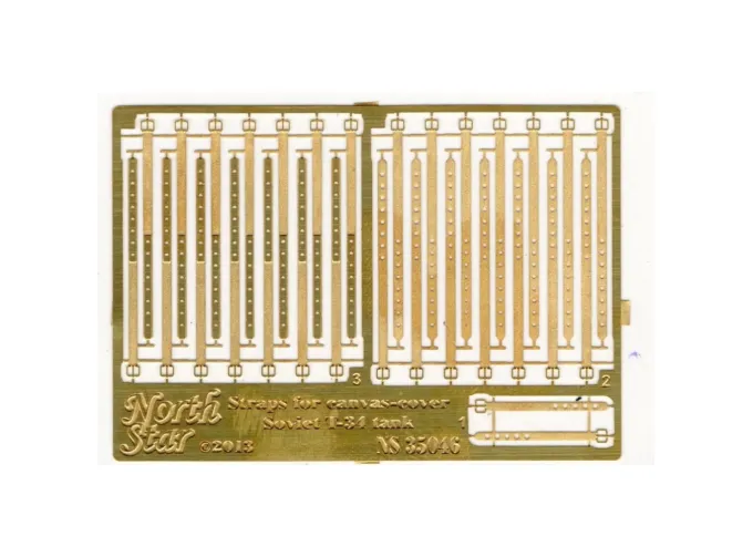 Фототравление Ремни для брезента для советских танков тип 34