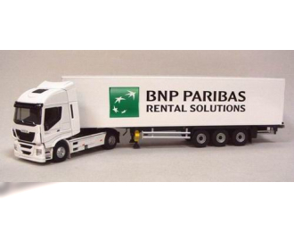 IVECO STRALIS 2012 с полуприцепом 'BNP PARIBAS, white