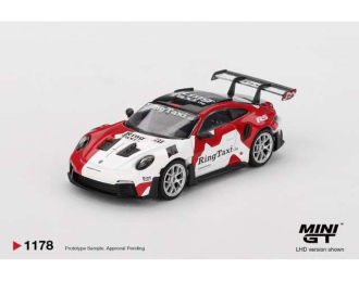 PORSCHE 911 (992) GT3 RS Weissach Ring Taxi (2025), white/red