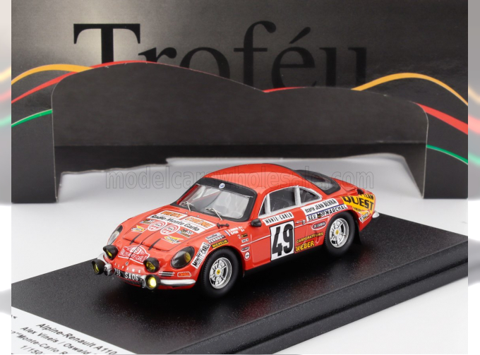 RENAULT Alpine A110 Coupe №49 Rally Montecarlo (1973) Alex Vineis - Oswald Peri, Red