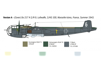 Сборная модель самолет DORNIER DO-217 K-1/K-2 с FRITZ X