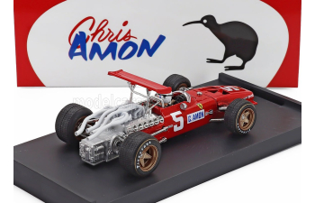 FERRARI F1 312 №5 2nd British Gp (1968) Chris Amon - With Driver Figure, Red