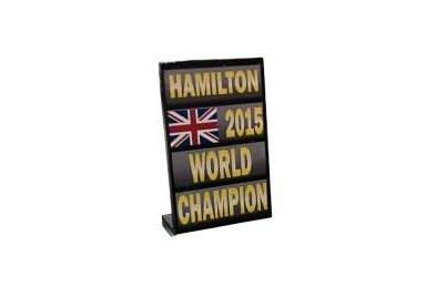 Информационное табло (пит-борд) World Champion Hamilton (2015)