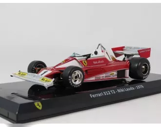 FERRARI F1 312t2 №1 Season (1976) Niki Lauda - Con Vetrina - With Showcase, Red White Silver