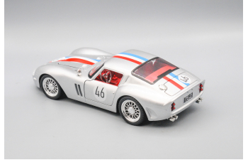 FERRARI 250 GTO 1962, серебристый, 21 см.