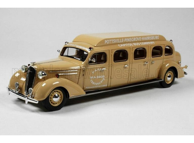CHEVROLET Limousine Capitol Autobus Company Pottsville Pinegrove Harrisburg (1936), beige