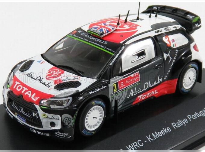 CITROEN Ds3 Wrc Abu Dhabi N3 Rally Of Portugal (2015) K.Meeke - P.Nagle, White Black Red