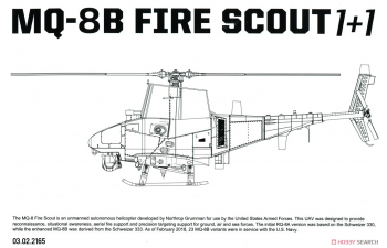 Сборная модель Беспилотник MQ-8 Fire Scout (Две модели в наборе)