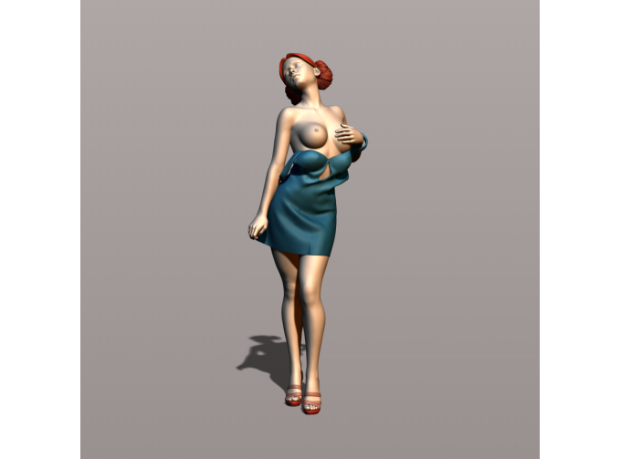 Фигура Снимает платье, окрашенная