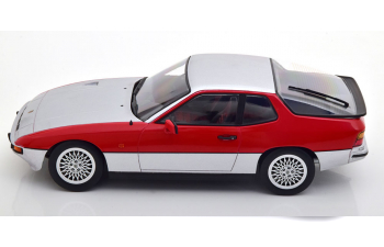 PORSCHE 924 Turbo, silber/rot