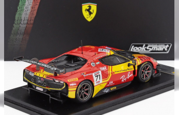 FERRARI 296 Gt3 3.0l Twin Turbo V6 Team Af Corse №71 24h Spa (2024) David Vidales – Vincent Abril – Thomas Neubauer, Red Yellow