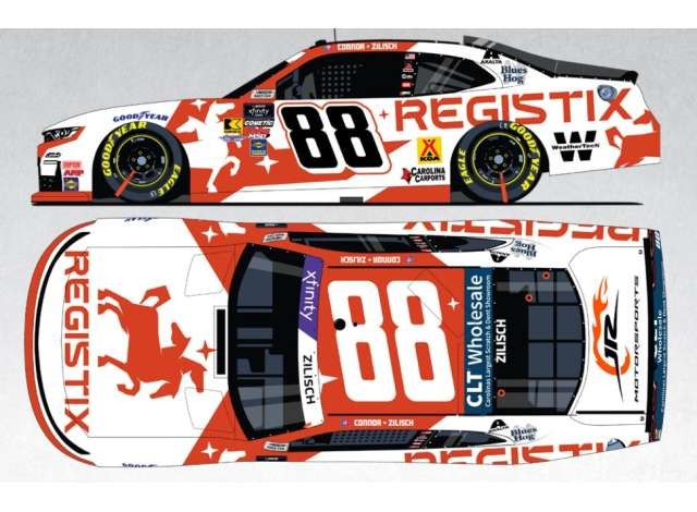 Chevrolet #88 Connor Zilisch *REGISTIX*, white/red 2025
