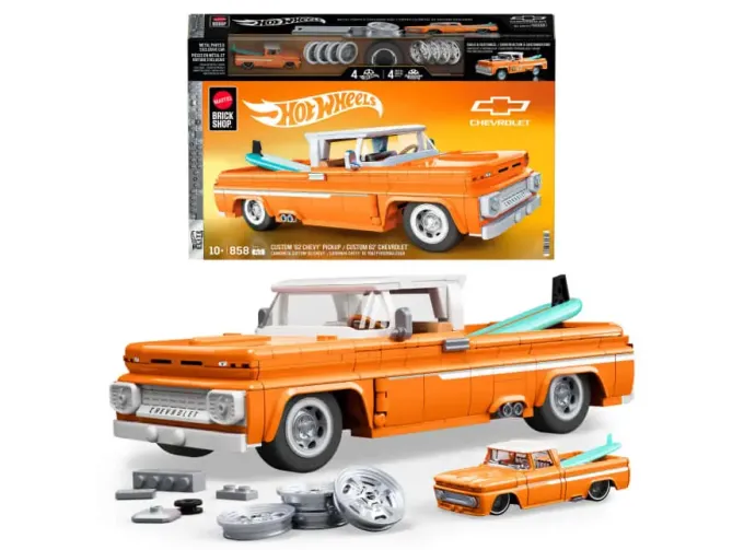 Конструктор CHEVROLET Chevy Pick-up Custom (1962) -858 Pcs + V-series, Orange