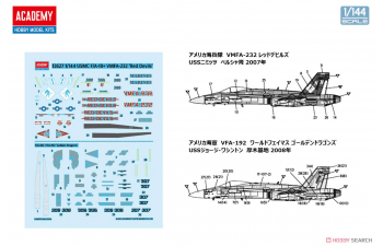 Сборная модель USMC F/A-18A+ VMFA-232 "Red Devils"