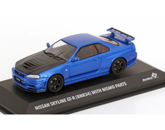 NISSAN Skyline GT-R (BNR34) with Nismo Parts (1996), blue metallic black