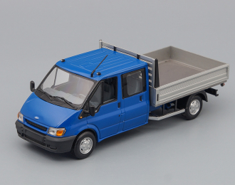 FORD Transit Flatbed double cab (2000), blue