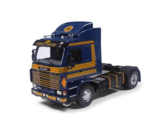 SCANIA 143M Tractor Truck 2-assi (1987), blue/orange