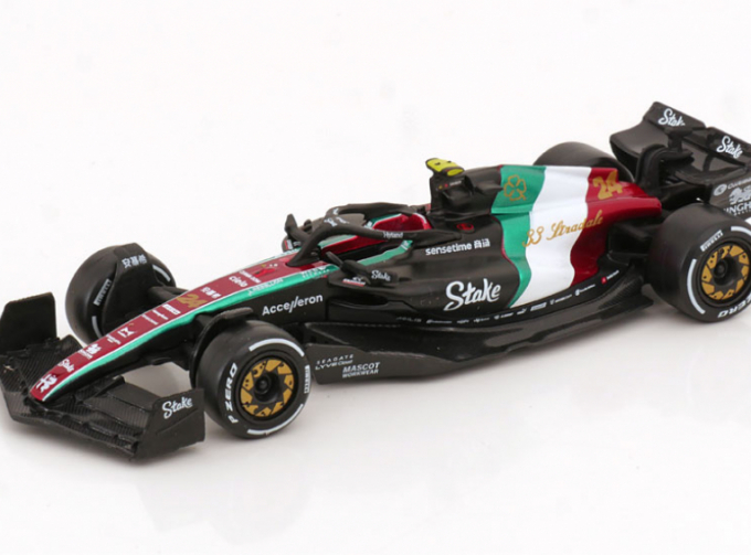 ALFA ROMEO F1 C43 Team Stake N24 Monza Italy Gp (2023) Guanyu Zhou, Black Red White Green
