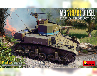 Сборная модель M3 Stuart Diesel Military 1945