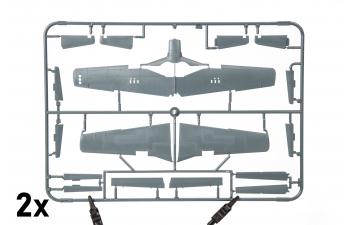 Сборная модель истребитель P-51D Mustang, RED TAILS & Co. комбо (2 в 1)
