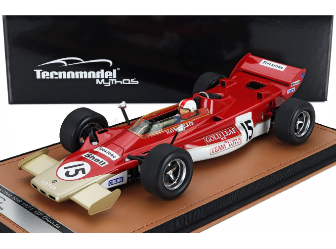 LOTUS F1 56B N 15 GP DUTCH (with pilot figure) Dawe Walker (1971), Red White Gold