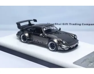 PORSCHE RWB 964 High Wing, pearl grey chrome