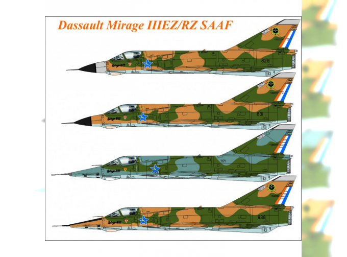 Декаль для Mirage IIIEZ/RZ SAAF