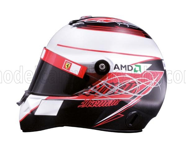 HELMET F1 Casco Helmet Kimi Raikkonen F2007 Team Ferrari World Champion Season (2007), Black White Red