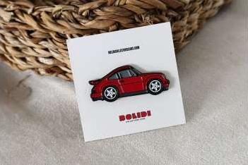 Значок Pin Porsche 911 Carrera 3.2, red