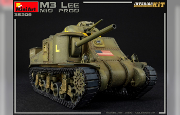 Сборная модель Американский танк M3 LEE с интерьером