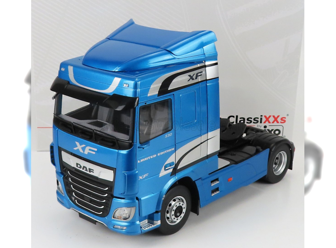 DAF XF SPACE CAB TRACTOR TRUCK 2-ASSI (2016), LIGHT BLUE MET