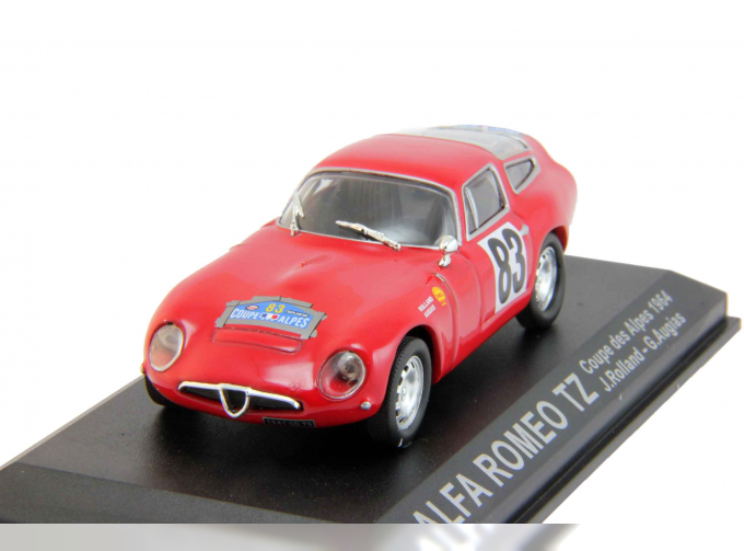 ALFA ROMEO TZ Coupe des Alpes J. Rolland - G. Augias #83 (1964), red