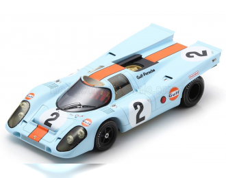 PORSCHE 917k Team J.w. Automotive Engineering Gulf №2 Winner 24h Daytona (1971) Pedro Rodriguez - Jackie Olivier, Light Blue Orange