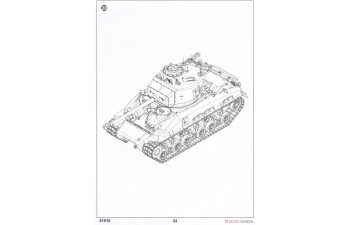 Сборная модель Средний танк M4A1E8