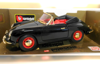 PORSCHE 356B Cabriolet (1961), black / red