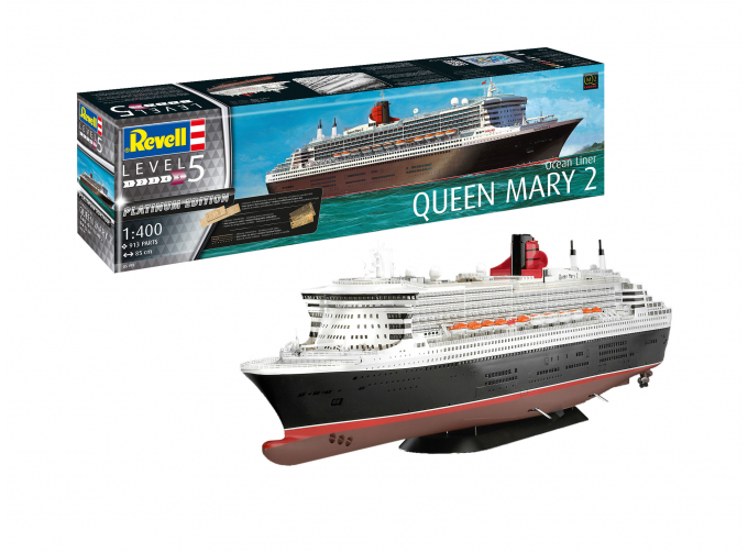 Сборная модель Океанский лайнер Queen Mary 2 PLATINUM Edition