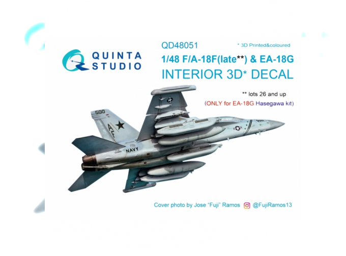 3D Декаль интерьера кабины F/A-18F late / EA-18G (Hasegawa)