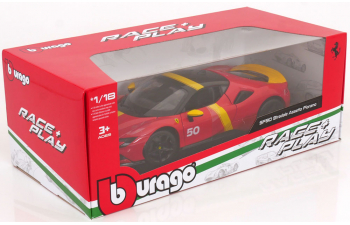 FERRARI SF90 Stradale No 50 Assetto Fiorano (2020), red yellow black