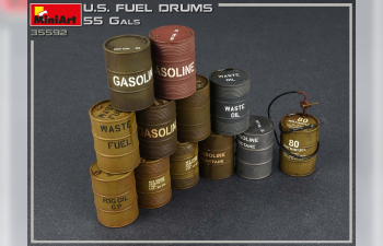 Сборная модель U.S. Fuel Drums 55 Gals