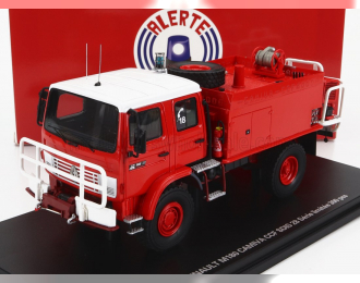 RENAULT M180 Tanker Truck Camiva Ccf Sdis 28 Sapeurs Pompiers (1986), Red White