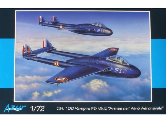 Сборная модель D.H.100 Vampire FB Mk.5 "Armee de l' Air & Aeronavale"