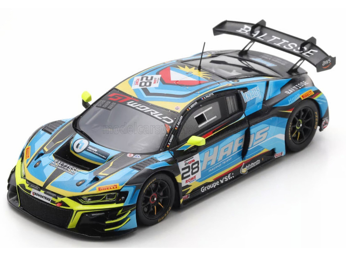 AUDI R8 Lms Gt3 Evo Ii Team Haas Rt №28 24h Spa Xavier Knauf - Simon Balcaen - Gregory Servais - Steven Palette (2025), Blue Yellow