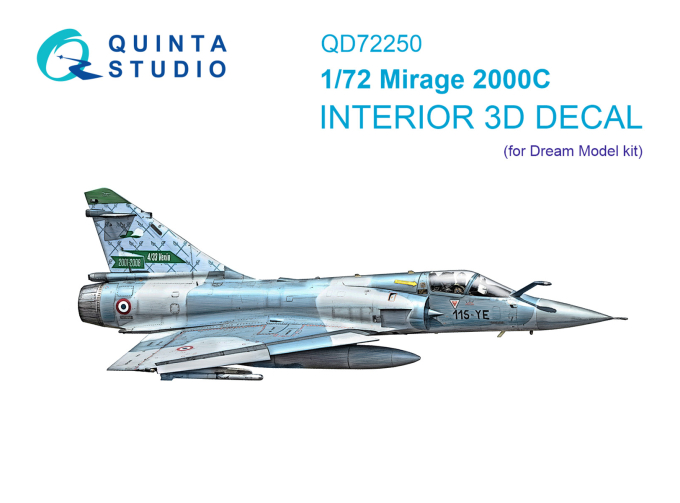 3D Декаль интерьера кабины Mirage 2000C (Dream Model)