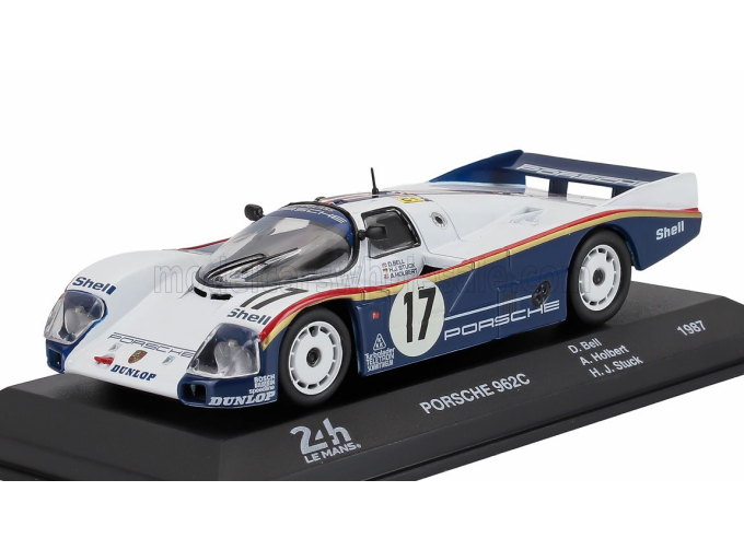PORSCHE 962c 3.0l F6 Team Rothmans Porsche Ag №17 Winner 24h Le Mans (1987) Derek Bell - Al Holbert - Hans Joachim Stuck, White Blue