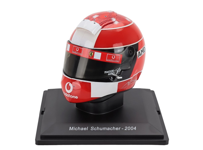 MINI HELMET M. Schumacher Ferrari #1 Formula 1 World Champion 2004, red/white