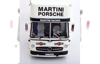 MERCEDES-BENZ O317 Truck Car Transporter Porsche Martini Racing (1968), white blue