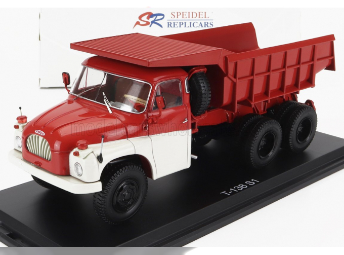 TATRA T138 Truck Cassone Ribaltabile 3-Assi (1959), red / white