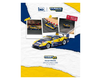 Ferrari F40 GTE #44 Luciano Della Noce/Anders Olofsson/Carl Rosenblad 24h of Le Mans, blue/yellow