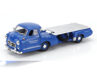 MERCEDES-BENZ Truck Racing Car Transporter Rennabteilung (1955), Blue Silver